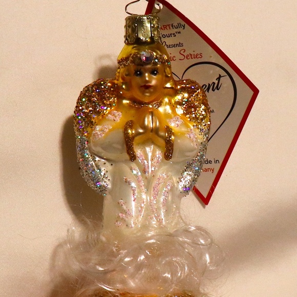 CHRISTOPHER RADKO Ornament King HEARTFULLY YOURS 3 Reflector Angel CLASSIC STYLE - Picture 2 of 5